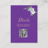 Winter Waterverf bruiloft Informatiekaartje (Voorkant)