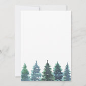 Winter Waterverf bruiloft Kaart (Achterkant)