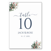 Winter Waterverf bruiloft Kaart (Achterkant)