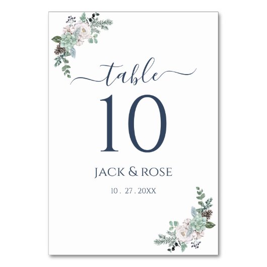 Winter Waterverf bruiloft Kaart (Achterkant)