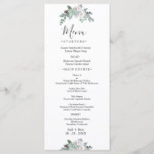 Winter Waterverf bruiloft Menu (Voorkant)