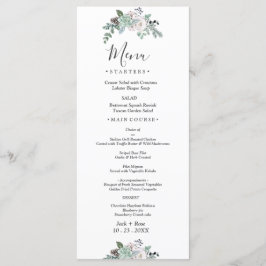 Winter Waterverf bruiloft Menu