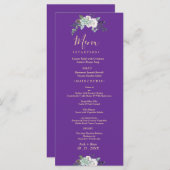 Winter Waterverf bruiloft Menu (Voorkant / Achterkant)