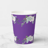 Winter Waterverf bruiloft Papieren Bekers (Links)