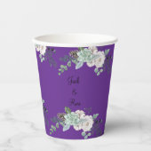 Winter Waterverf bruiloft Papieren Bekers (Voorkant)