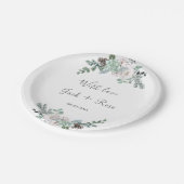 Winter Waterverf bruiloft Papieren Bordje (Gekanteld)