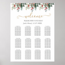 Winter Waterverf bruiloft Poster