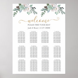 Winter Waterverf bruiloft Poster