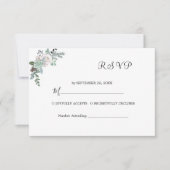 Winter Waterverf bruiloft RSVP Kaartje (Voorkant)