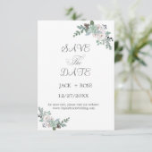 Winter Waterverf bruiloft RSVP Kaartje (Staand voorkant)