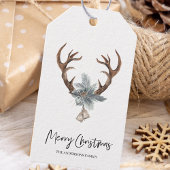 Winter Waterverf Deer Wreater kerstcadeautags Cadeaulabel