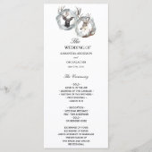 Winter Waterverf Deer Wreath Silver Menu (Voorkant)