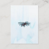 Winter Waterverf dennenbos bruiloft dank u Plaatskaartje (Achterkant)