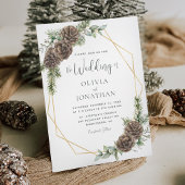 Winter Waterverf Elegant Script Wedding Kaart
