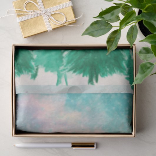 Winter Waterverf Evergreen Trees Decoupage Paper Tissuepapier (Geschenk)