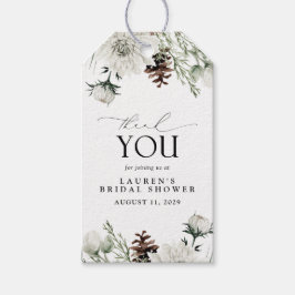 Winter Waterverf Floral Dank u Vrijgezellenfeest Cadeaulabel