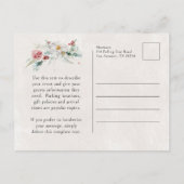 Winter Waterverf Flowers 30e verjaardagsfeestje Uitnodiging Briefkaart (Achterkant)