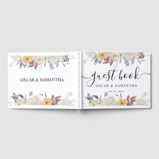 Winter Waterverf Flowers Gastenboek (Volledig)