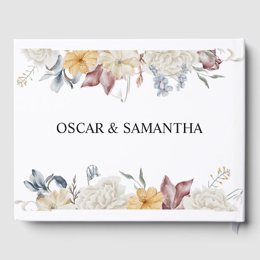 Winter Waterverf Flowers Gastenboek (Achterkant)