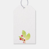 Winter Waterverf Foliage Holiday Personeelsgeperso Cadeaulabel (Achterkant)