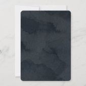 Winter Waterverf Forest & Navy Blue & White Invit Kaart (Achterkant)