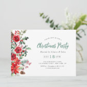 Winter waterverf gebladerte kerstfeest kaart (Staand voorkant)