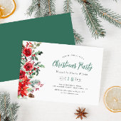 Winter waterverf gebladerte kerstfeest kaart