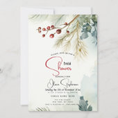 Winter Waterverf groen Kaart (Voorkant)