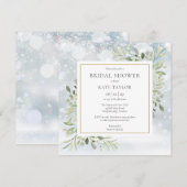 Winter Waterverf groen Vrijgezellenfeest Kaart (Voorkant / Achterkant)