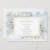 Winter Waterverf groen Vrijgezellenfeest Kaart (Voorkant)