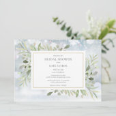 Winter Waterverf groen Vrijgezellenfeest Kaart (Staand voorkant)