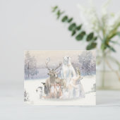 Winter Waterverf Holiday Creaters Briefkaart (Staand voorkant)