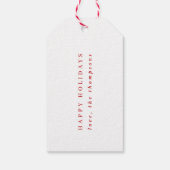 Winter Waterverf Holiday & kerstcadeau Label Rood Cadeaulabel (Achterkant)