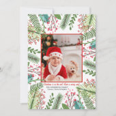 Winter Waterverf Holiday Photo Card Feestdagenkaart (Voorkant)