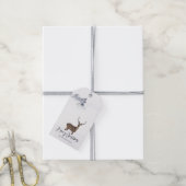 Winter Waterverf Kerstmis Cadeaulabel (Met Touw)