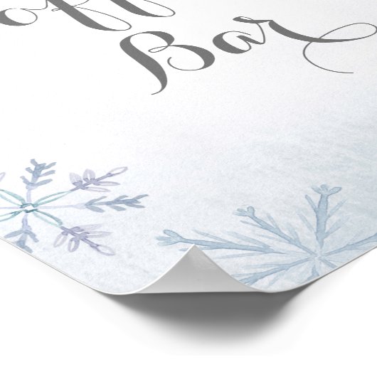 Winter waterverf Koffieborden Poster (Hoek)