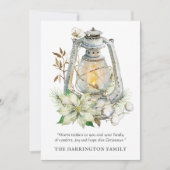 Winter Waterverf Lantaarn Sneeuwkerstbisque (Voorkant)