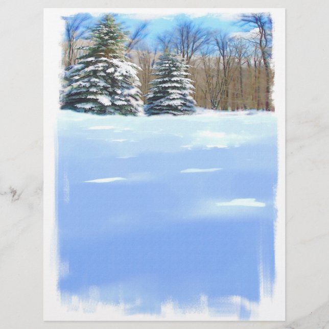 Winter Waterverf Letterhead (Voorkant)
