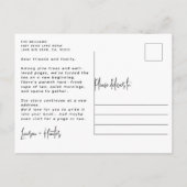 Winter Waterverf New Chapter is begonnen met vakan Aankondigingskaart (Achterkant)