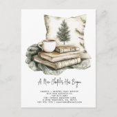 Winter Waterverf New Chapter is begonnen met vakan Aankondigingskaart (Voorkant)