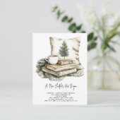 Winter Waterverf New Chapter is begonnen met vakan Aankondigingskaart (Staand voorkant)