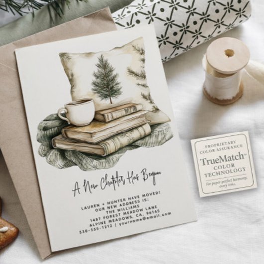 Winter Waterverf New Chapter is begonnen met vakan Aankondigingskaart