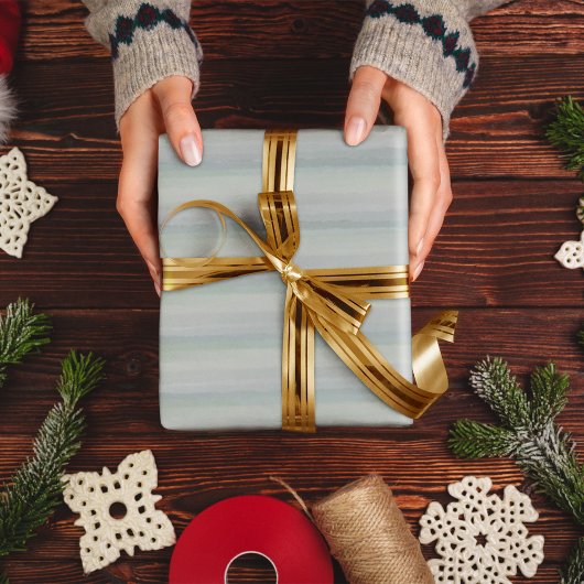 Winter Waterverf Pine Trees Custom Inpakpapier Vel