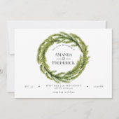 Winter Waterverf Pine Weddenschap Kaart (Voorkant)