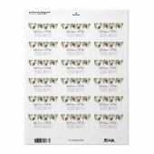 Winter Waterverf Pinecone Return Address Etiket (Full Sheet)