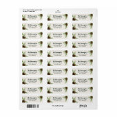 Winter Waterverf Pinecone Vakantie Retour Adres Etiket (Full Sheet)