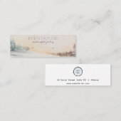 Winter Waterverf Scène Stud Oorbel Display Mini Visitekaartje (Voorkant / Achterkant)