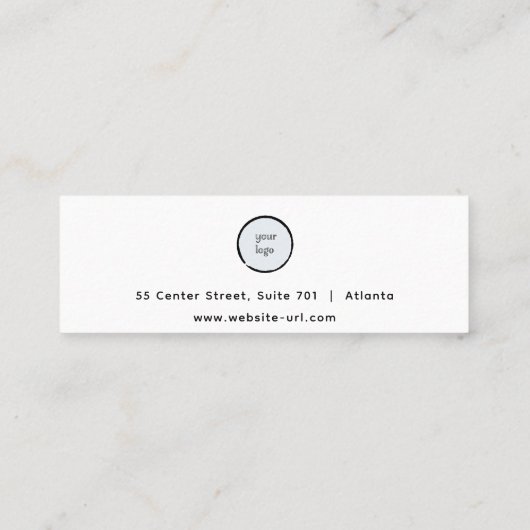 Winter Waterverf Scène Stud Oorbel Display Mini Visitekaartje (Achterkant)