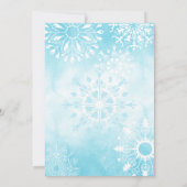 Winter Waterverf Snow-kerstfeest Kaart (Achterkant)