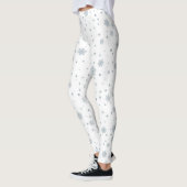 Winter Waterverf Snowflakes kerst Leggings (Links)
